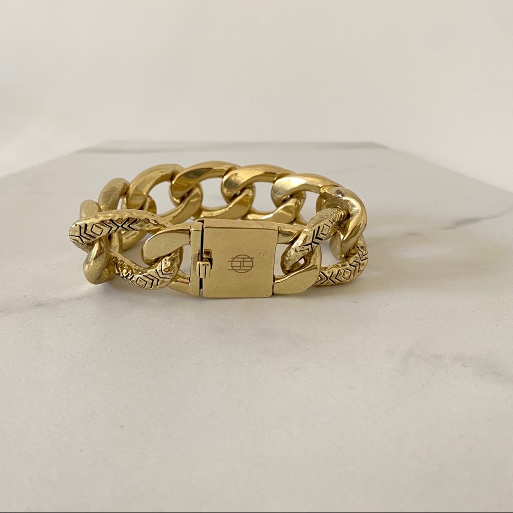 House of Harlow Gold Chained Bracelet